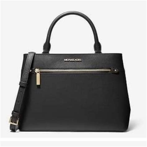 michael kors hailee large saffiano leather satchel|Michael Kors saffiano bag black.